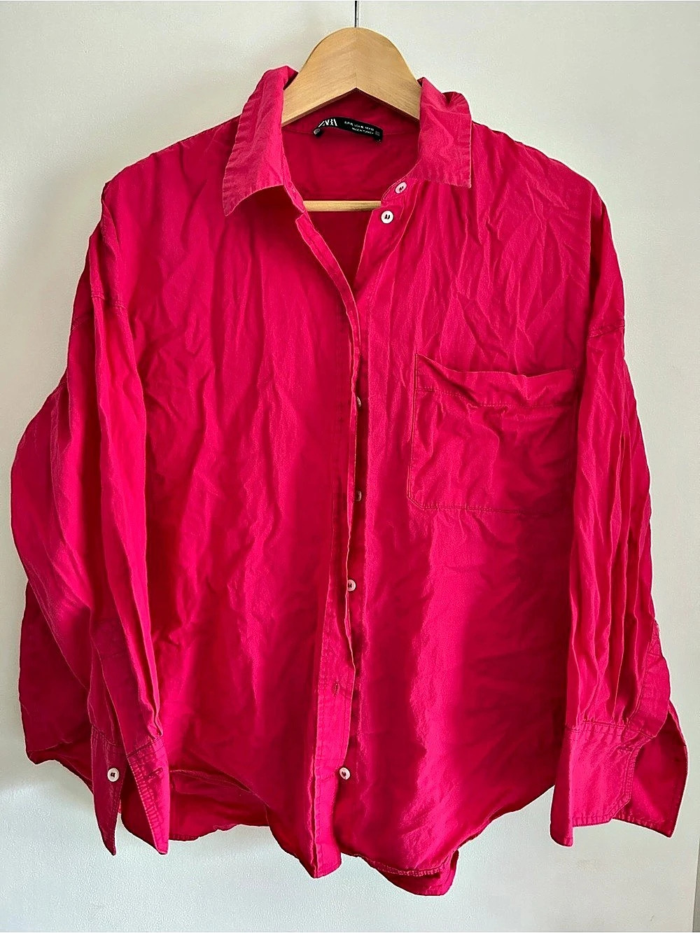 Zara Button Down Shirt in Pink XL Like New